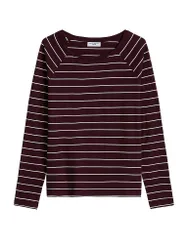 Marc O' Polo Langarmshirt dunkelrot M damen