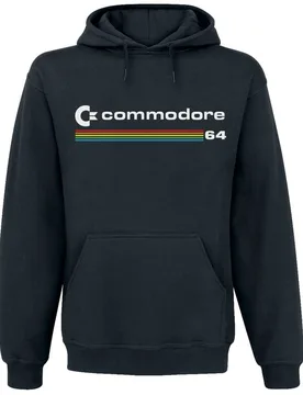 Gaming Kapuzenpullover - Commodore Logo Hoodie - S bis M - für Männer - Größe S - schwarz - Männer - male - Commodore 64 - FashionsVida
