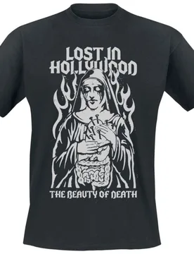 T-Shirt - Nun - S bis XXL - für Männer - Größe L - schwarz - Lizenziertes Merchandise! - Männer - male - Lost In Hollywood - FashionsVida
