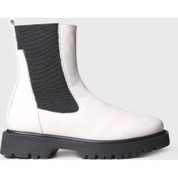 Botines de mujer de piel con elásticos