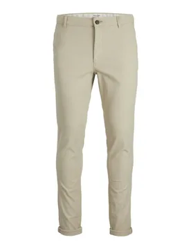 Marco Cotton Mens Off White Chino Pants - Ecru - Jack & jones - FashionsVida