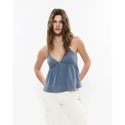 Top de mujer de tirantes con encaje