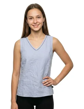Viva Sleeveless Shirt Powder Blue XS Women - Sea Ranch - FashionsVida