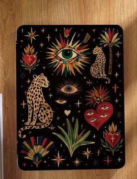 Funda protectora para tableta con patrón de leopardo y ojo, adecuada para iPad 9.7/10.2/10.5/10.9/12.9/Pro 11, 10ma generación, Air 8 (M4), Galaxy T - Shein - FashionsVida