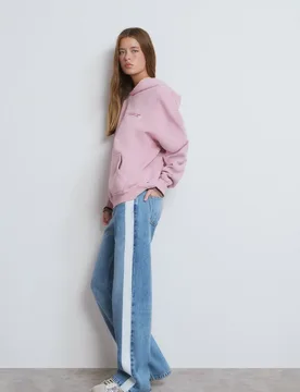 Vaquero recto de mujer con banda lateral - Brownie - FashionsVida