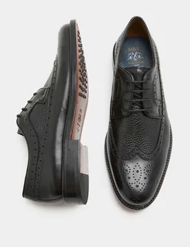 Leather Brogues Black male - M&S SARTORIAL - FashionsVida