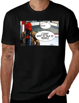 Red Hood - I Don&x27;t Want to Talk to People T-Shirt sports fans vintage graphic tee luxury clothes men - Aliexpress - FashionsVida