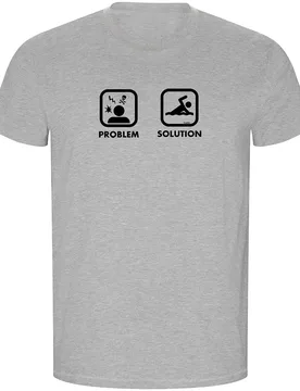 Problem Solution Swim Eco Short Sleeve T-shirt Heather Grey M Men - Kruskis - FashionsVida