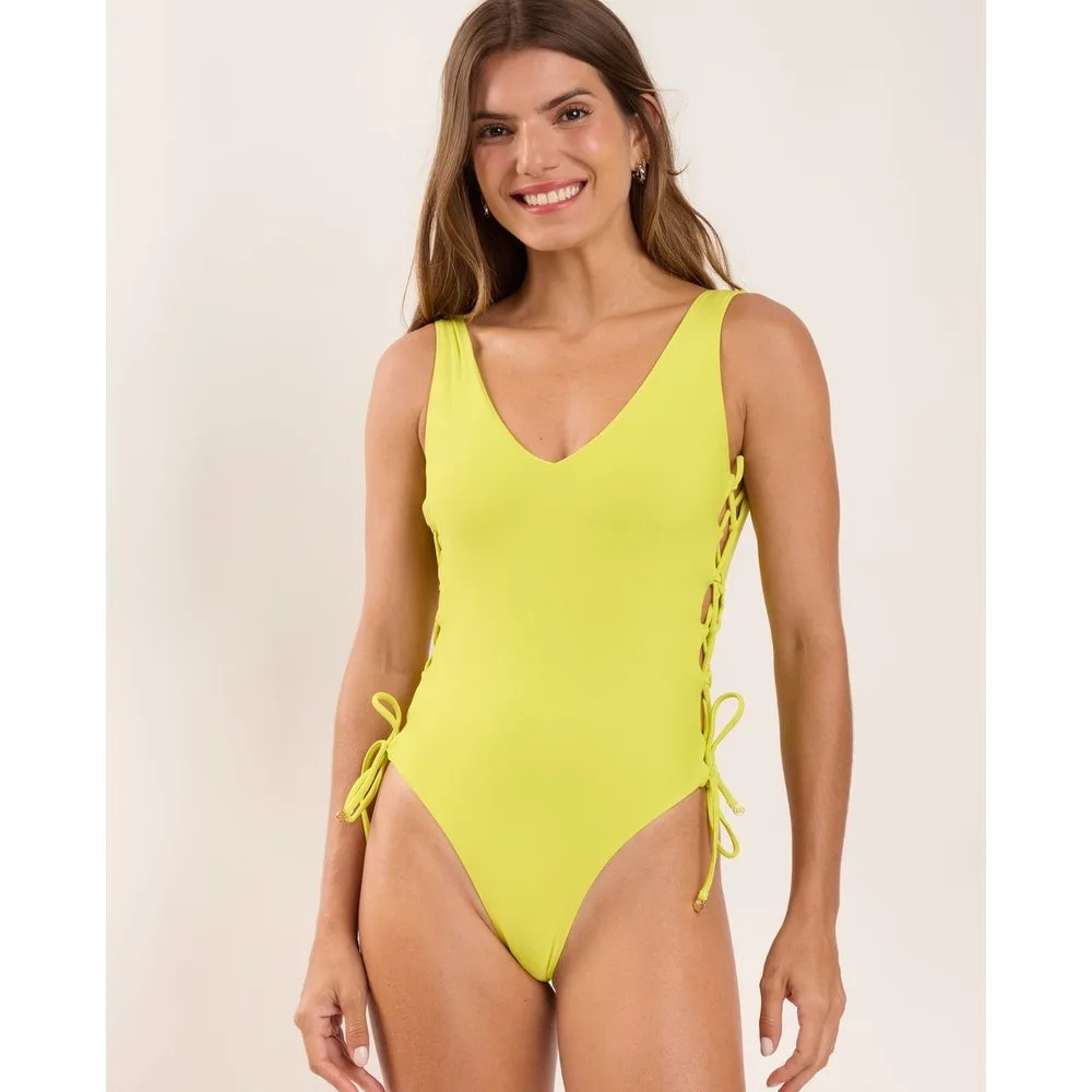 Bañador de mujer brasileño liso - Río de Sol - FashionsVida