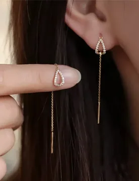 Silver Needle Simple Water Drop Fringed Long Earrings For Women Temperament Fashion Valentine's Day Anniversary Gifts - Aliexpress - FashionsVida