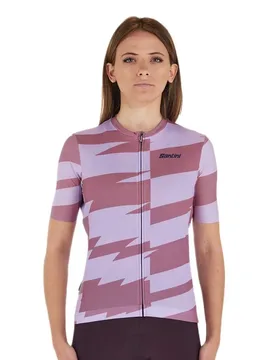 Maglia A Maniche Corte Furia Smart Lilac - Santini - FashionsVida