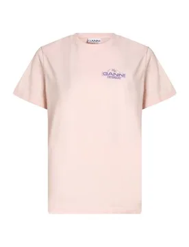 Camiseta Mujer Rosa XS,XXS Mujer - Ganni - FashionsVida