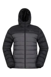 Season' Mens Padded Jacket With Side Pockets Water Resistant Warm Coat Grey Polyamide - Size 2xs