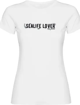 Sealife Lover Short Sleeve T-shirt White S Women - Kruskis - FashionsVida