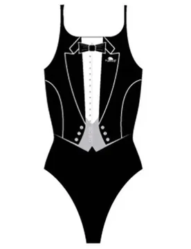 Maillot De Bain à Fines Bretelles Smoking - TURBO - FashionsVida