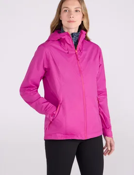 Swerve Womens Packaway Waterproof Jacket - Bright Pink - Bright Pink - Size: 16 - Mountain Warehouse - FashionsVida