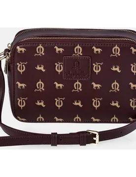 Bolso bandolera sintético grabado doble cremallera - El Caballo - FashionsVida