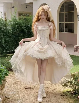 A student coming-of-age and graduation birthday dress with shorter front longer back - Aliexpress - FashionsVida