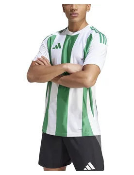 T-shirt à Manches Courtes Striped 24 White / Team Green 2XL - Adidas - FashionsVida