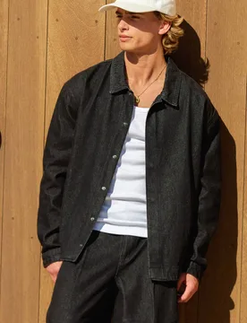 Herren Spülwäsche Übergroßes Koordinaten-Hemd Black Größe Small - boohooMAN - FashionsVida