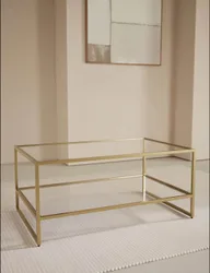 Milan Metal Coffee Table Antique Brass