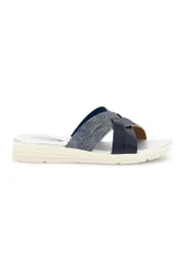 Ciabatta blu con fasce incrociate A61JENV 37