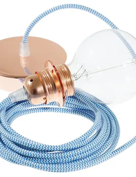 Cables Lampe Suspendue Pendel Pour Abat-jour Rz11 Zigzag Diy 2 M Turquoise / Copper One Size - Creative - FashionsVida
