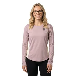 Maglietta A Maniche Lunghe Endurance Tech Bliss Pink / Cotton Wh L