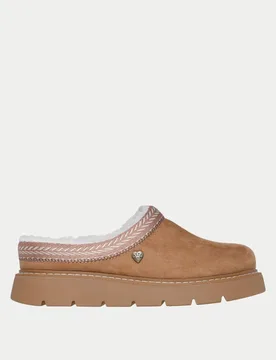BOBS Keepsakes Lite - Cozy Fest Slippers Brown female - Skechers - FashionsVida