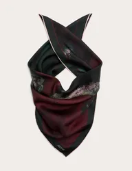 Pure Silk Hand-Rolled Printed Scarf Multi female