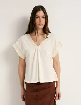Sfera - Camiseta flecos - Sfera - FashionsVida