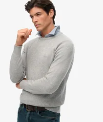 Superdry Herren Pullover aus Wollmischung Light Grey - Größe: L