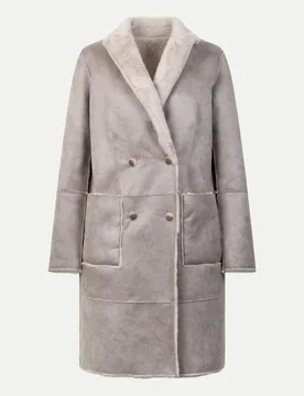 Wendemantel in Lammfell-Optik Beige 38 - White Label - FashionsVida