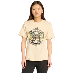 X Farm Graphic T-shirt Donna - Magliette Beige - Taglia XS (30-32) - Jersey di cotone XS (30-32)
