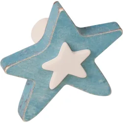Pomo Madera Desgastada Estrella