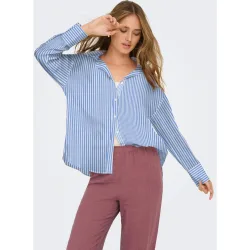 Camisa de mujer de rayas y manga larga