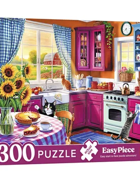 Puzzle "Morgens in der Küche" 300 XL-Teile - 3Pagen - FashionsVida