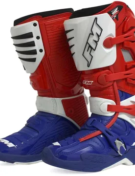 Stivali Noto Cross Enduro TYPHOON 3 Rosso Blu Bian taglia 43 - Fm racing - FashionsVida