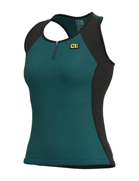 Maglia Senza Maniche Solid Color Block Lagoon - Ale - FashionsVida