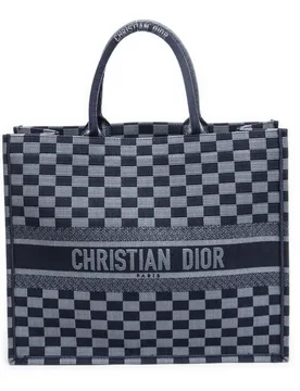 Pre-Owned Womens Book Tote Shoulder Bag - Blue/navy - One Size - Dior - FashionsVida