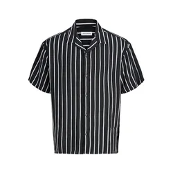 Camicia A Maniche Corte Jeff Resort Plus Size Black 2XL