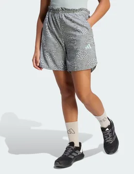 SHORT FUTURE ICONS ALLOVER PRINTED 11-12A Wonder Sage / Charcoal / Tactile Green - Adidas - FashionsVida