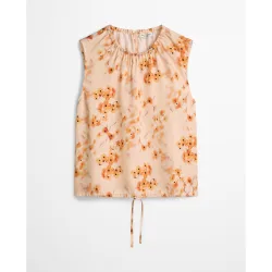 Blusa estampada sin mangas regular de lenzing™ ecovero™