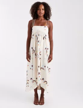 TSMIKA STRAPPY BACK MAXI DRESS WVN female - 40 - FashionsVida