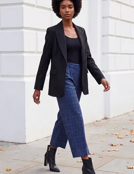 Women's Check Culottes in Midnight Size: 16 - Midnight - Size: 16 - Roman - FashionsVida