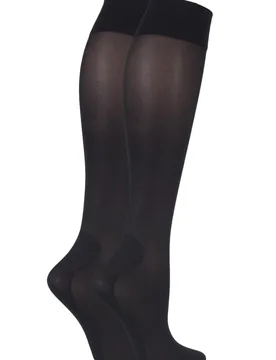Pair Black Footnurse Energising Compression Socks Ladies 4-7 Ladies - - Black - Size: Small - IOMI - FashionsVida