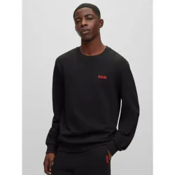 HUGO Mens Black Drick194 Crew Neck Sweatshirt - Male - Black - XX-Large