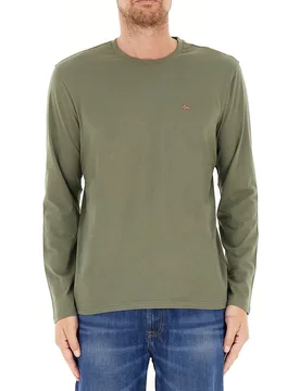 T-shirt maniche lunghe VERDE MILITARE XXL - Napapijri - FashionsVida