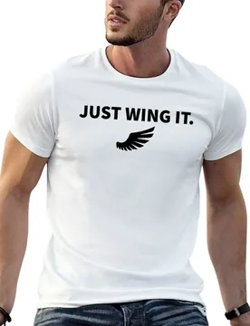 Just Wing It (Black lettering) T-Shirt cotton t shirt man printed t shirts for man T-Shirt - Aliexpress - FashionsVida