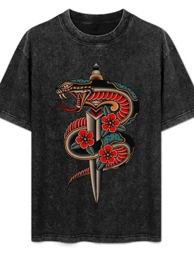Snake Tattoo T-Shirt Fashion Pattern Printed Tee Shirt - Aliexpress - FashionsVida